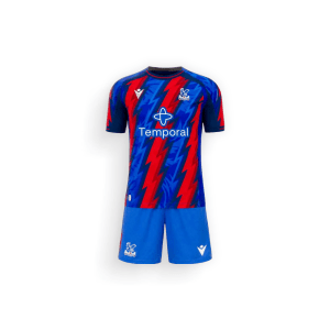 Two-piece youth kit set for the Crystal Palace 2026-27 third uniform, featuring a short-sleeve jersey with the woven club crest and matching athletic shorts.